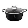 Каструля 4.1 л 24 см з кришкою із кованого алюмінію Berlinger Haus Black Professional Line BH-6123, фото 3