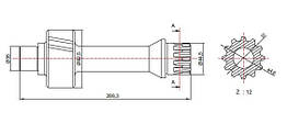 Вал відбору потужності ВОМ ZF 9 S 109 12,92 (288 мм)