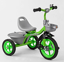Велосипед 3-х колісний Зелений "Best Тгіке" гумові колеса, переднє d=10", заднє d=8", дзвінок, 2 корзини