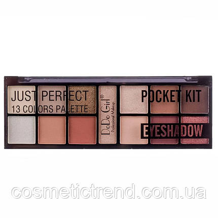 Палітра 13 тіней для повік DoDo Girl Just Perfect Pocket Kit Eyeshadow D3066/03, фото 1