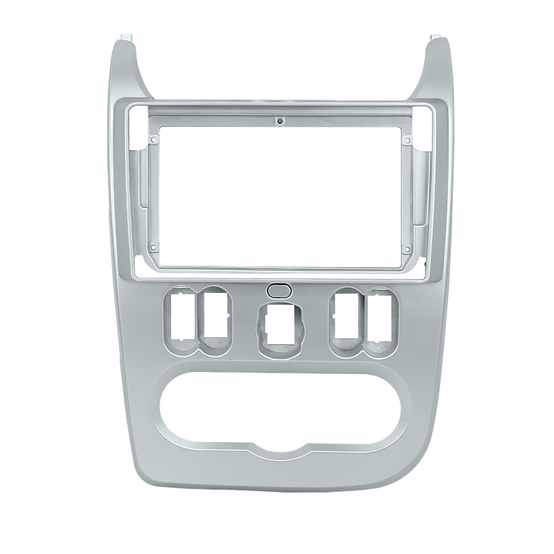 Перехідна рамка Lesko 9" Renault Logan 2010-2013 (RE 021N) 7179 Silver Рено Логан