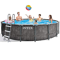 Каркасний басейн Intex 26742 - 1, 457 x 122 см (тент, підстилка, сходи)