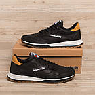 Чоловічі шкіряні кросівки Rbk Classic Leather Black Trail, фото 6