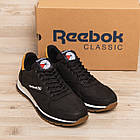 Чоловічі шкіряні кросівки Rbk Classic Leather Black Trail, фото 7