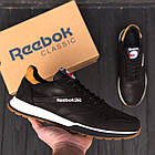 Чоловічі шкіряні кросівки Rbk Classic Leather Black Trail, фото 9