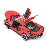 Машинка Lamborghini Sian іграшка моделька металева колекційна 15 см Червоний (59427), фото 7