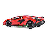 Машинка Lamborghini Sian іграшка моделька металева колекційна 15 см Червоний (59427), фото 6