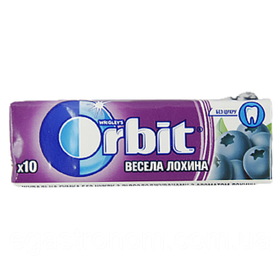 Жувальна гумка весела лохина Орбіт Orbit 14g 30шт/пач (Код: 00-00010354)