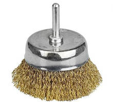 Щітка-крацьовка Sigma "чашка" хвостовик, d 100мм латунь