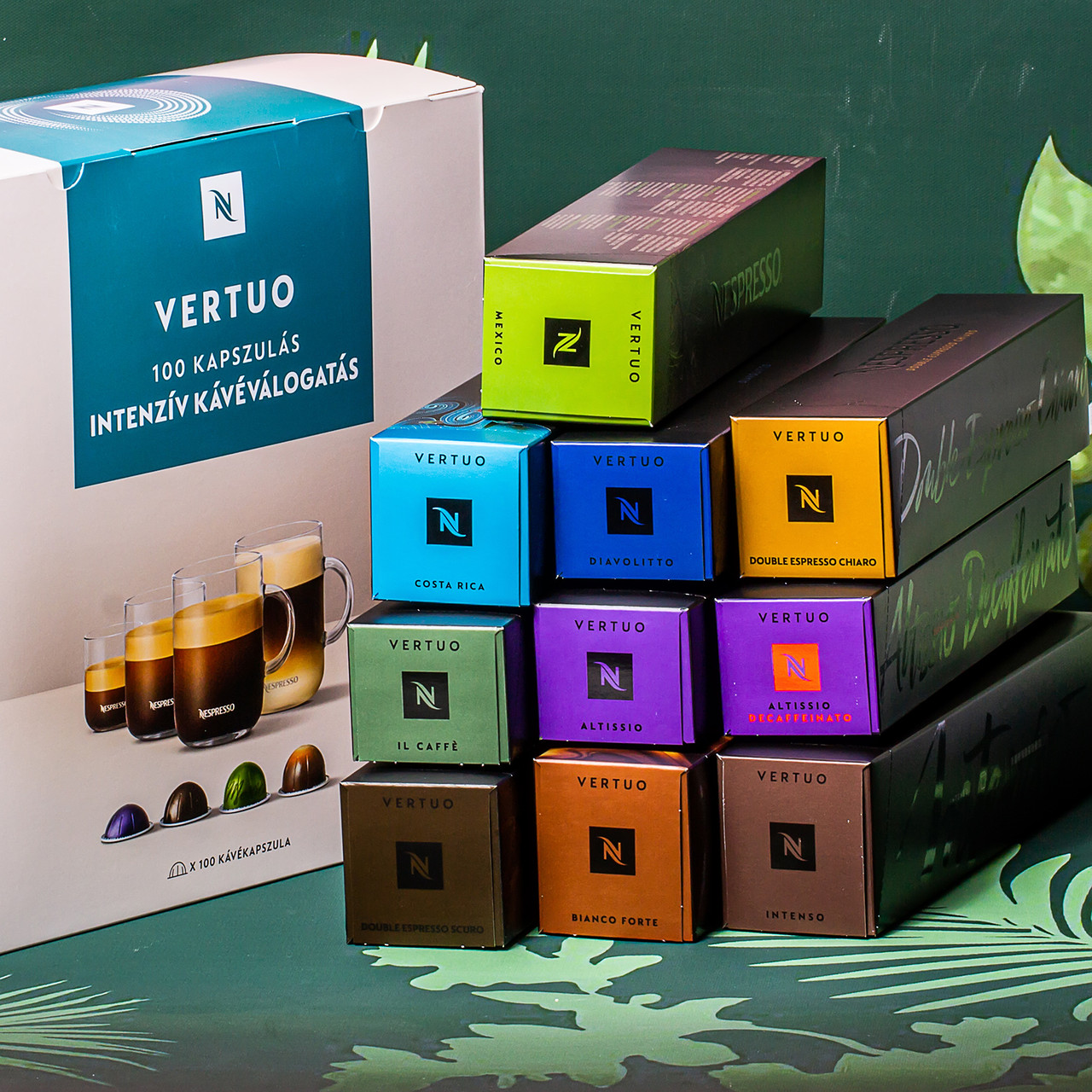 Набір насиченої кави в капсулах Vertuo Intense 10 (Intense coffee assortment 100),100 шт., Швейцарія
