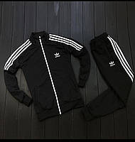 Черный мужской спортивный костюм Adidas. Мужской спортивный костюм Адидас черного цвета