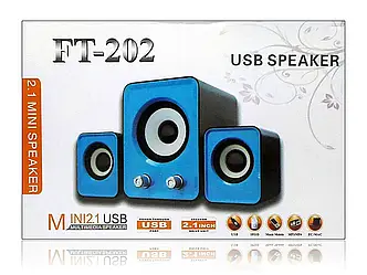 Музичні колонки для комп'ютера 2.1 FT-202 30шт 7961