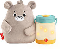 Музыкальный ночник-проектор Фишер Прайс Медвежонок с фонариком Fisher-Price Baby Bear Firefly Soother GRR00