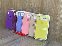 Чехол силиконовый накладка силикон резиновый для айфон бампер Apple Silicone Case Premium iPhone XS (Yellow)