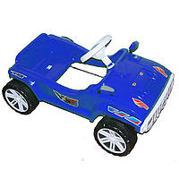 Машинка для катания педальная синяя, толокар 800x510x310 мм