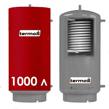 Теплоакумулятор із неіржавкої сталі TERMO-S TA-1000L з теплообмінником