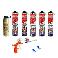 Напилюваний поліуретановий утеплювач Polynor комплект № 5 с насадками для потолка