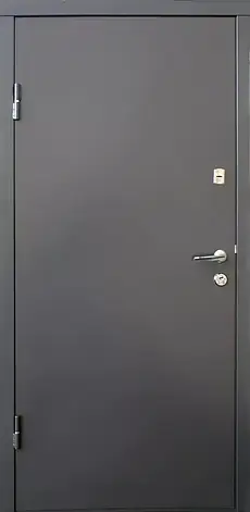 Двері вуличні Qdoors серія Метал/МДФ комплектація Стандарт М Горизонталь. колір Графіт/дуб вулканічний, фото 1
