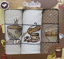 Набір кухонних махрових рушників Ceylin's Coffee 40*60 3 шт.