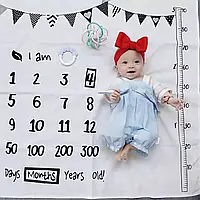 Пеленка фотофон для фотографий малыша по месяцам