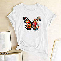 Женская футболка с принтом бабочки