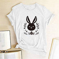 Женская футболка с принтом зайца