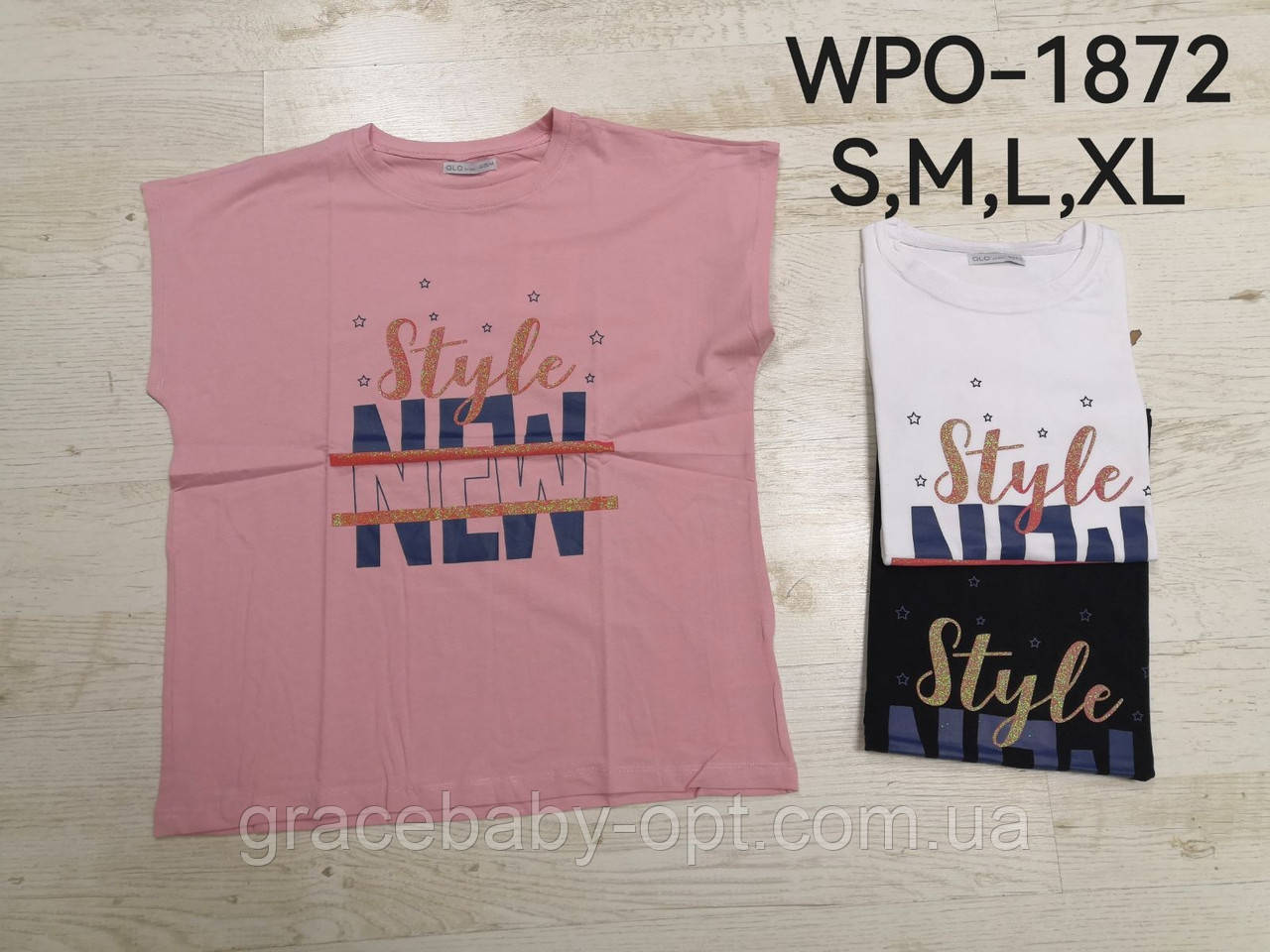 Футболка топ жіноча оптом, Glo-story, S,M,L,XL pp, № WPO-1872