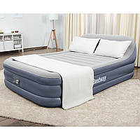 Надувная кровать со спинкой и с встроенным насосом (152*226*84 см) BESTWAY 67923
