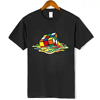 Мужская футболка с принтом кубика рубика Черный, L
