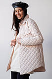 Легка м'яка куртка для вагітних демісезонна молочна зі знімною вставкою на животик, 1080274-М, фото 6