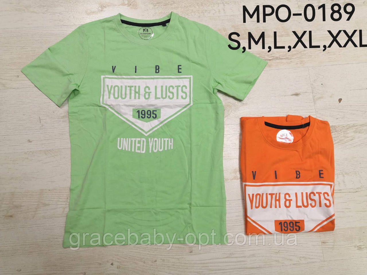Футболки чоловіча оптом, Glo-story, S,M,L,XL,2XL рр, № MPO-0189