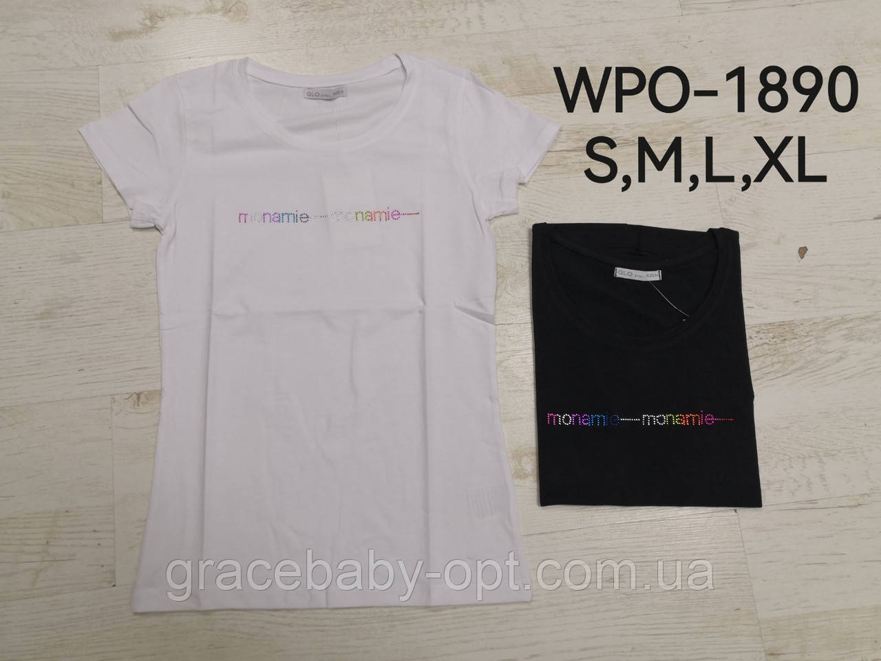 Футболка жіноча оптом, Glo-story, S,M,L,XL pp, № WPO-1890