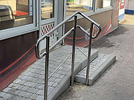 Перила для лестницы на улице. Перила лестницы крыльца. Ограждение пандуса. 1