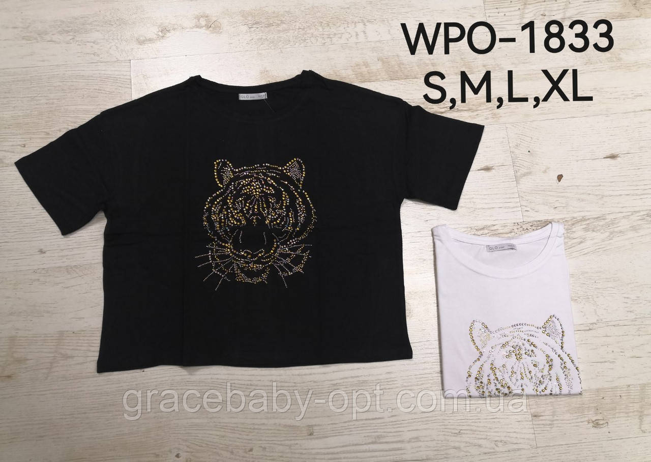 Футболка топ жіноча оптом, Glo-story, S,M,L,XL pp, № WPO-1833