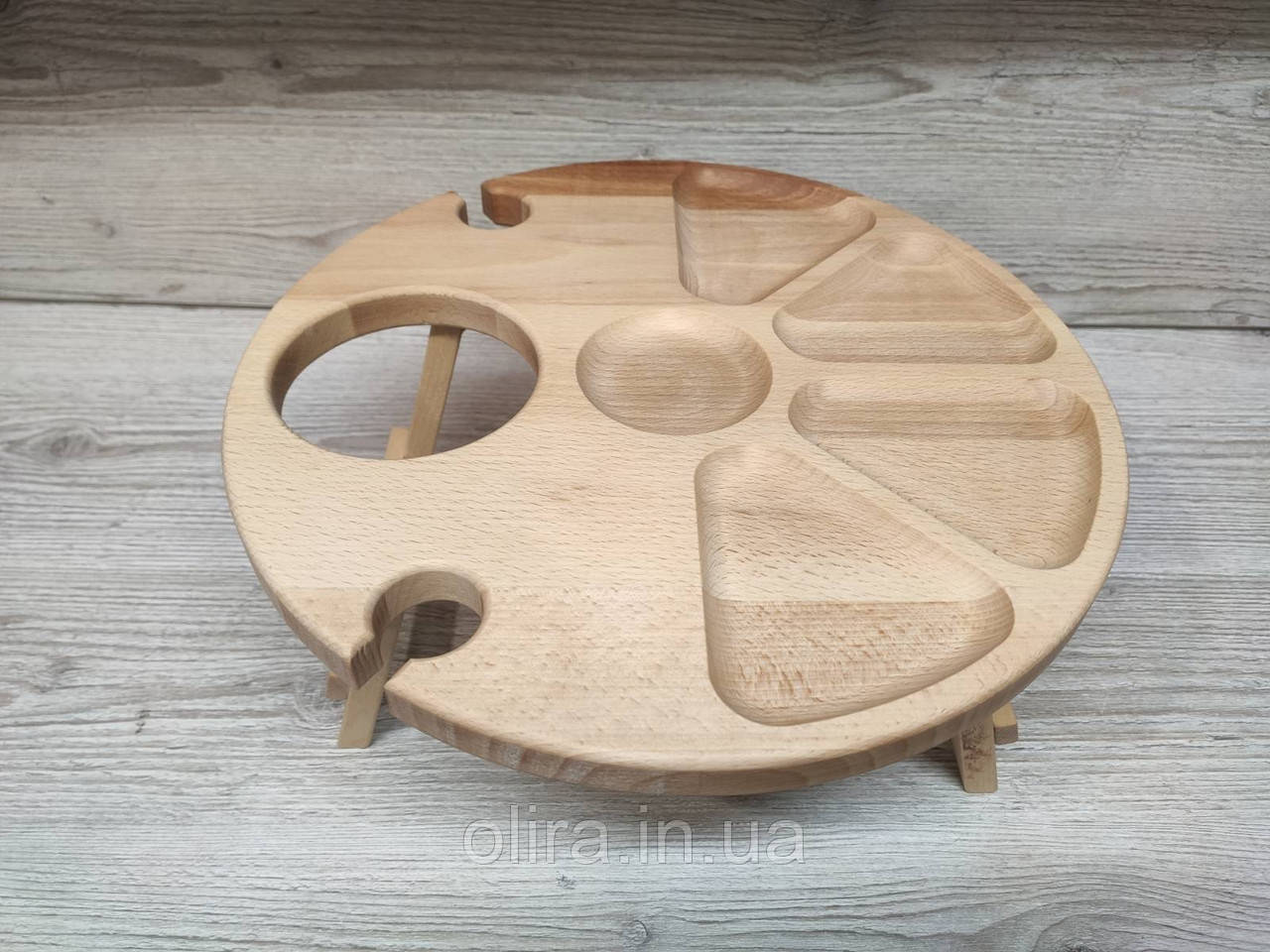 Винний столик , бук d35см, фото 1