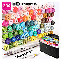 Величезний набір двосторонніх маркерів Touch 200 кольорів для малювання та скетчингу на основі спирту