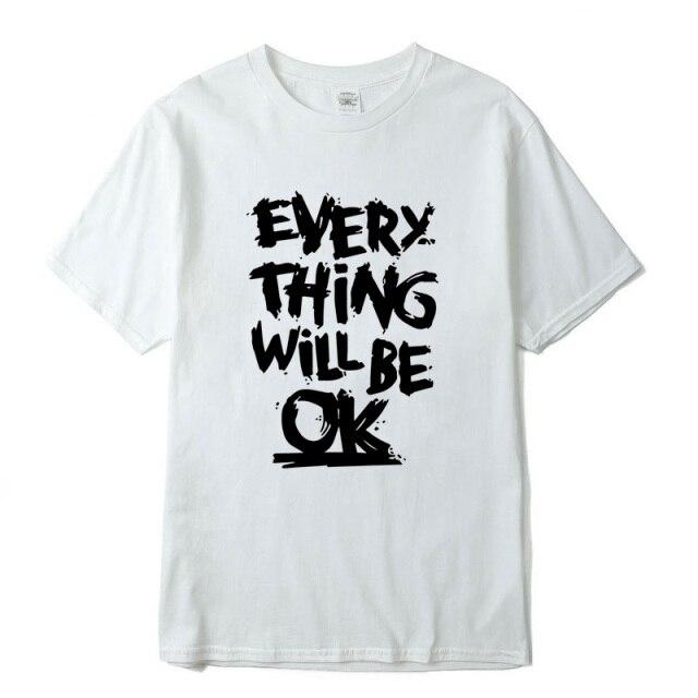 Чоловіча футболка з принтом написи "Все буде ОК"