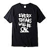 Чоловіча футболка з принтом написи "Все буде ОК", фото 2