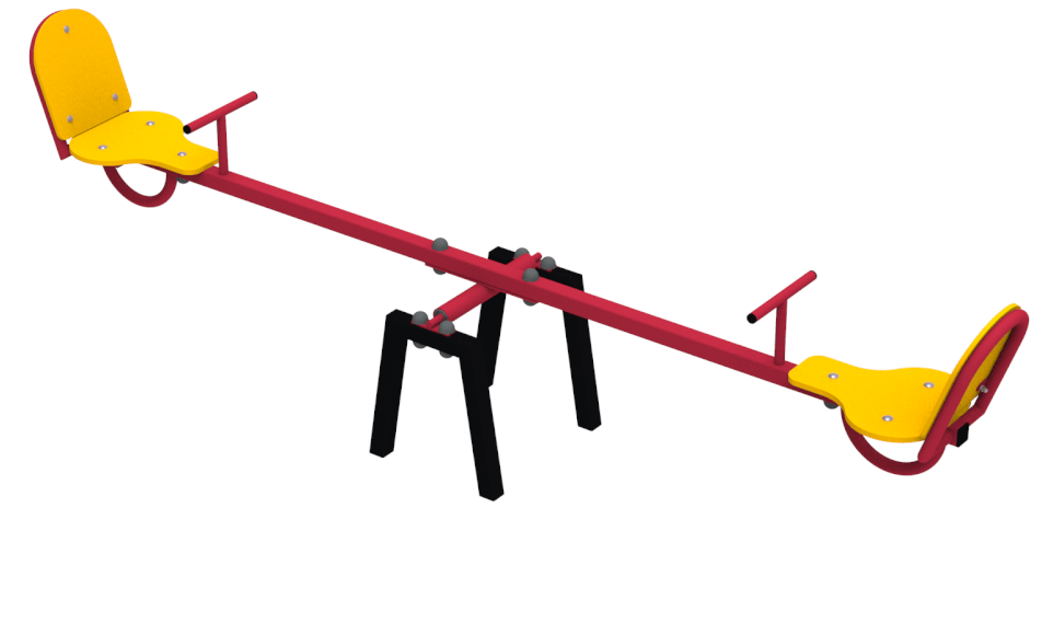 Качель балансир Metal 12310 металл красный, сидение желтое (Kidigo ТМ)