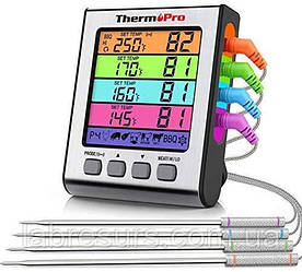 Термометр чотирьохканальний для м'яса Thermopro TP17H (-10C до +300C) з таймером та магнітом