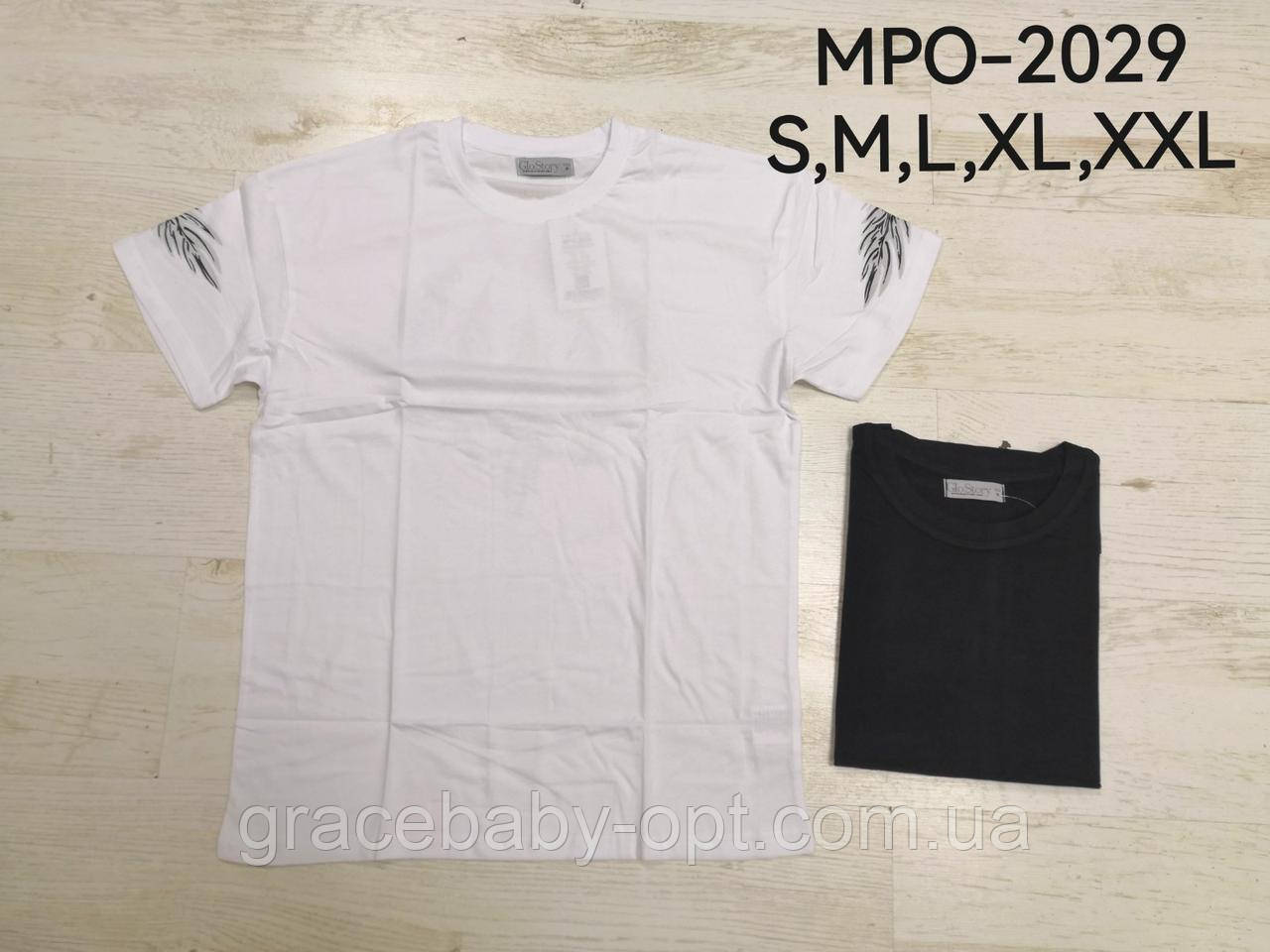 Футболки чоловіча оптом, Glo-story, S,M,L,XL,2XL рр,  № MPO-2029