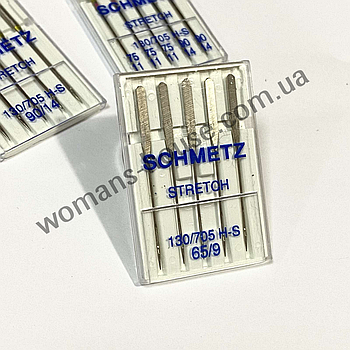 Голки для стрейчевої тканини 5 шт. для побутових машин No65/9 Schmetz