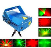 Лазерный диско проектор стробоскоп лазер светомузыка 3 режима, микрофон, регулировки