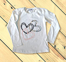 Блузка на дівчинку молочна Розмір 128