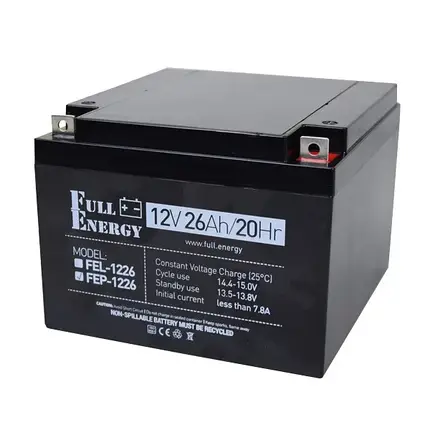 Акумулятор 12 В 26 А·год для ДБЖ Full Energy FEP-1226, фото 1
