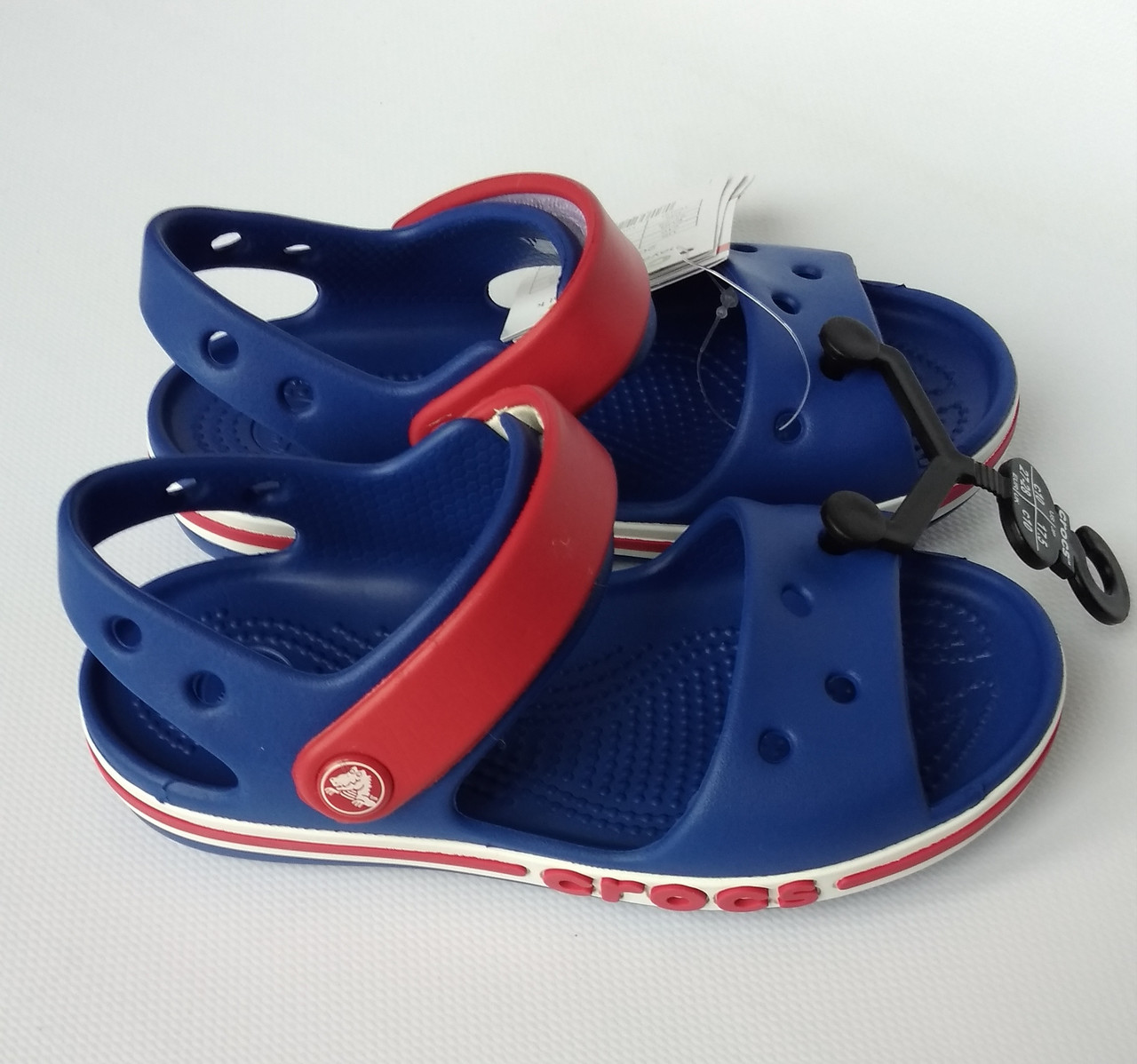 Сандалі на хлопчика Crocs Bayaband Sandal Синій з червоним