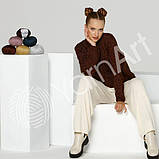 YarnArt MANHATTAN (Манхеттен) №915 чорний (Пряжа напіввовна, нитки для в'язання), фото 4