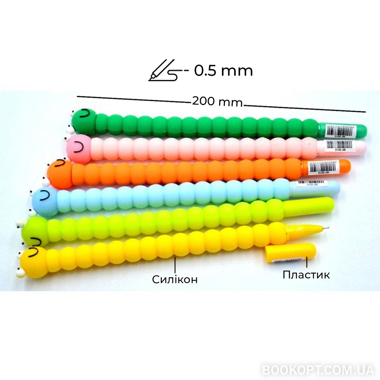 Набір ручок гелевих 0.5 мм BP5012 Caterpillar (6шт) - фото 3 - id-p1581037761