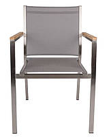 Крісло металеве Ecuador (Еквадор) сіре Outdoor, каркас нержавіюча сталь, фото 2