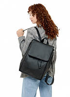 Жіночий рюкзак Sambag Loft LA чорний, жіночі рюкзаки для міста шкіряні